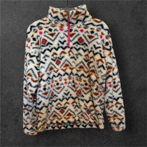 Eddie Bauer Aztec Print quarter zip